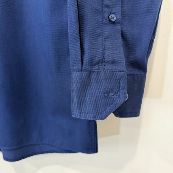 Ben Sherman Slim Fit Navy Blue Casual Button Down Shirt Neck 16 Size L - Picture 3 of 15